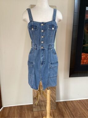 Hudson Jeans Light Blue Denim Jacket with Brown Stitching